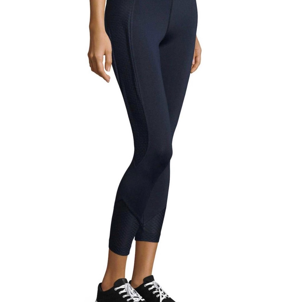 NWT Koral Curve Mid Rise Crop Leggings Midnight Blue SZ XS